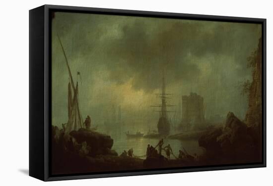 View of the Sea Mist-Claude Joseph Vernet-Framed Stretched Canvas
