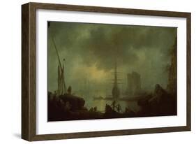 View of the Sea Mist-Claude Joseph Vernet-Framed Giclee Print