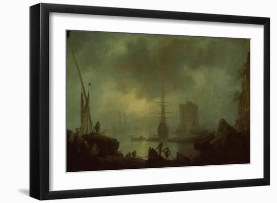 View of the Sea Mist-Claude Joseph Vernet-Framed Giclee Print