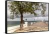 View of the Sea of Zanj from Dock, Mozambique Island, Mozambique-Alida Latham-Framed Stretched Canvas