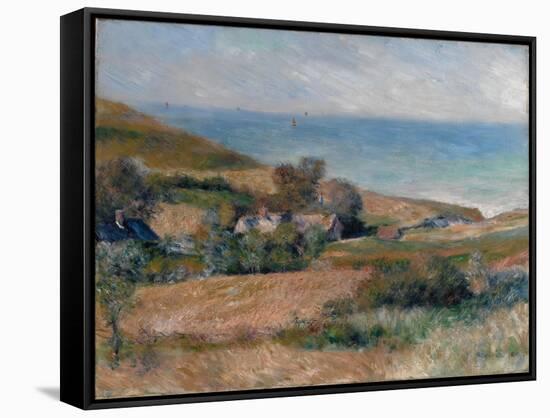 View of the Seacoast Near Wargemont in Normandy, 1880-Pierre-Auguste Renoir-Framed Stretched Canvas