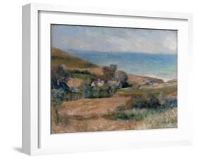 View of the Seacoast Near Wargemont in Normandy, 1880-Pierre-Auguste Renoir-Framed Giclee Print