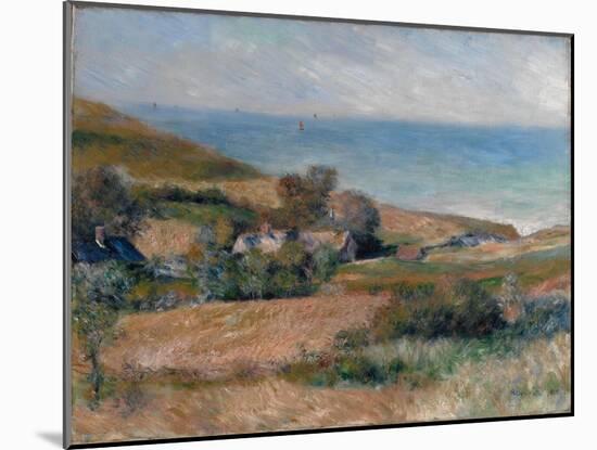 View of the Seacoast Near Wargemont in Normandy, 1880-Pierre-Auguste Renoir-Mounted Giclee Print