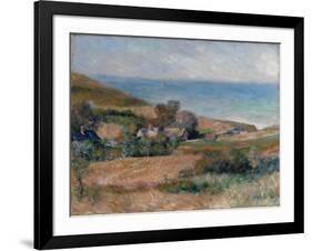 View of the Seacoast Near Wargemont in Normandy, 1880-Pierre-Auguste Renoir-Framed Giclee Print