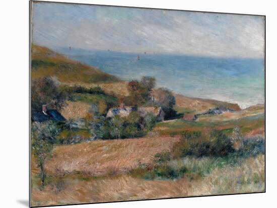 View of the Seacoast Near Wargemont in Normandy, 1880-Pierre-Auguste Renoir-Mounted Giclee Print