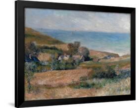 View of the Seacoast Near Wargemont in Normandy, 1880-Pierre-Auguste Renoir-Framed Giclee Print