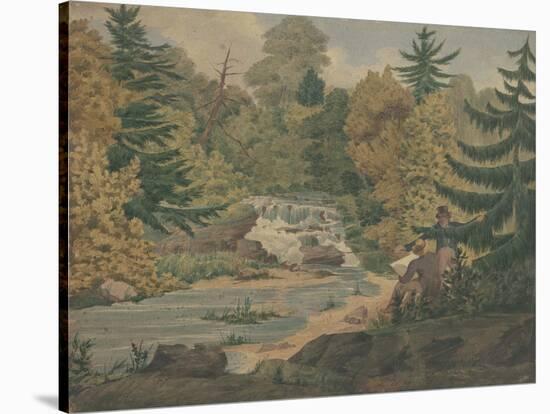 View of the Second Falls on the Sawkill near Mr. Montgomery's-John Rubens Smith-Stretched Canvas