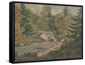 View of the Second Falls on the Sawkill near Mr. Montgomery's-John Rubens Smith-Framed Stretched Canvas