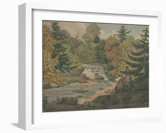 View of the Second Falls on the Sawkill near Mr. Montgomery's-John Rubens Smith-Framed Giclee Print