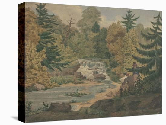 View of the Second Falls on the Sawkill near Mr. Montgomery's-John Rubens Smith-Stretched Canvas