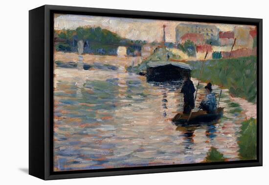 View of the Seine, 1882-83-Georges Pierre Seurat-Framed Stretched Canvas