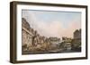 View of the Seine from Beneath an Arch of Pont Notre-Dame, 1805 (Coloured Aquatint)-John Claude Nattes-Framed Giclee Print