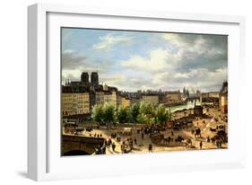 View of the Seine in Paris-Canella Giuseppe-Framed Giclee Print