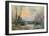 View of the Seine, Paris, Vue de La Seine, Paris-Albert-Charles Lebourg-Framed Giclee Print