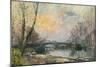 View of the Seine, Paris, Vue de La Seine, Paris-Albert-Charles Lebourg-Mounted Giclee Print