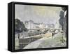 View of the Seine, Paris-Paul Mathieu-Framed Stretched Canvas