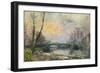 View of the Seine, Paris-Albert-Charles Lebourg-Framed Giclee Print