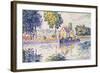 View of the Seine, Samois-Paul Signac-Framed Art Print