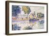 View of the Seine, Samois-Paul Signac-Framed Art Print