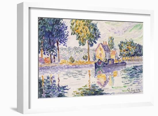 View of the Seine, Samois-Paul Signac-Framed Art Print