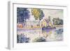 View of the Seine, Samois-Paul Signac-Framed Art Print