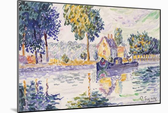 View of the Seine, Samois-Paul Signac-Mounted Art Print