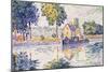 View of the Seine, Samois-Paul Signac-Mounted Art Print