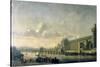 View of the Seine with the South Facade of the Louvre Gallery, Paris, 1660-Reinier Zeeman-Stretched Canvas