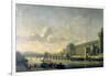 View of the Seine with the South Facade of the Louvre Gallery, Paris, 1660-Reinier Zeeman-Framed Giclee Print