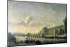View of the Seine with the South Facade of the Louvre Gallery, Paris, 1660-Reinier Zeeman-Mounted Giclee Print