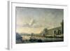 View of the Seine with the South Facade of the Louvre Gallery, Paris, 1660-Reinier Zeeman-Framed Giclee Print