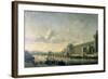 View of the Seine with the South Facade of the Louvre Gallery, Paris, 1660-Reinier Zeeman-Framed Giclee Print