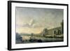 View of the Seine with the South Facade of the Louvre Gallery, Paris, 1660-Reinier Zeeman-Framed Giclee Print