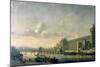 View of the Seine with the South Facade of the Louvre Gallery, Paris, 1660-Reinier Zeeman-Mounted Giclee Print