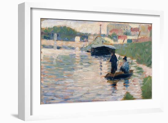 View of the Seine-Georges Seurat-Framed Giclee Print