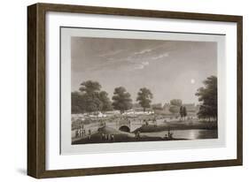 View of the Serpentine and Hyde Park, London, 1814-Matthew Dubourg-Framed Giclee Print