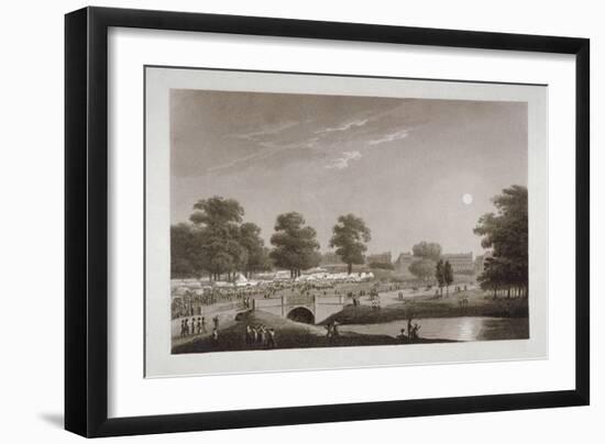 View of the Serpentine and Hyde Park, London, 1814-Matthew Dubourg-Framed Giclee Print