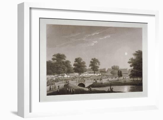 View of the Serpentine and Hyde Park, London, 1814-Matthew Dubourg-Framed Giclee Print