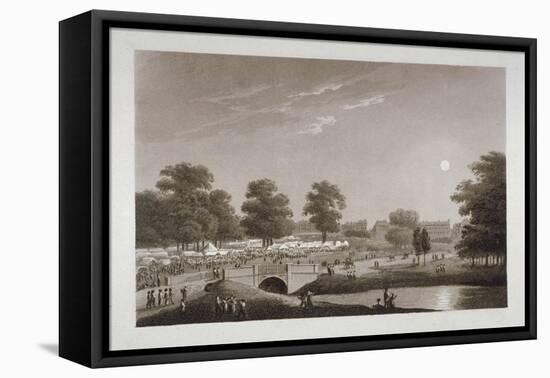 View of the Serpentine and Hyde Park, London, 1814-Matthew Dubourg-Framed Stretched Canvas