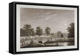 View of the Serpentine and Hyde Park, London, 1814-Matthew Dubourg-Framed Stretched Canvas