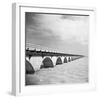 View of the Seven Mile Bridge from the Camping Areas-Michael J. Ackerman-Framed Photographic Print