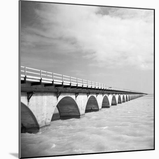 View of the Seven Mile Bridge from the Camping Areas-Michael J. Ackerman-Mounted Photographic Print