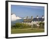 View of the Seven Sisters Cliffs, the Coastguard Cottages on Seaford Head, East Sussex-Neale Clarke-Framed Photographic Print