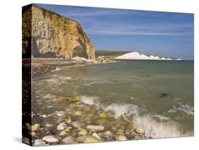 View of the Seven Sisters, Hope Gap Beach, Seaford Head, East Sussex, England-Neale Clarke-Stretched Canvas