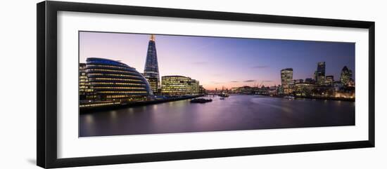 View of the Shard and City Hall from Tower Bridge, Southwark, London, England-null-Framed Photographic Print