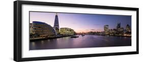 View of the Shard and City Hall from Tower Bridge, Southwark, London, England-null-Framed Photographic Print