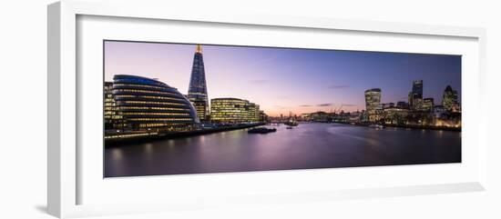 View of the Shard and City Hall from Tower Bridge, Southwark, London, England-null-Framed Photographic Print