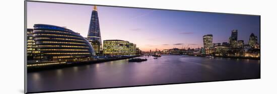 View of the Shard and City Hall from Tower Bridge, Southwark, London, England-null-Mounted Photographic Print