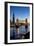 View of the Shard and Tower Bridge Above the River Thames at Dusk-Charles Bowman-Framed Photographic Print