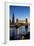 View of the Shard and Tower Bridge Above the River Thames at Dusk-Charles Bowman-Framed Photographic Print